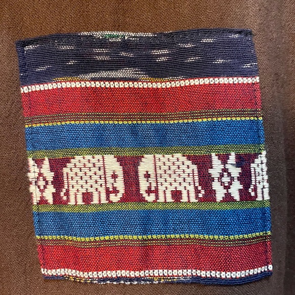 Global Imports Size XL  Zip Front Elephant Pattern Jacket, Liner And Inner Pocke - Picture 6 of 7